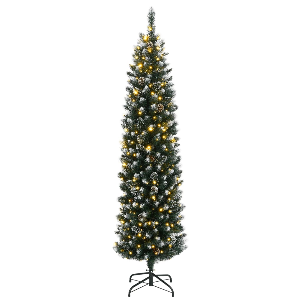 Albero di Natale Artificiale Sottile con 300 LED 180 cm - homemem39