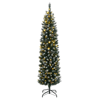 Albero di Natale Artificiale Sottile con 300 LED 180 cm - homemem39