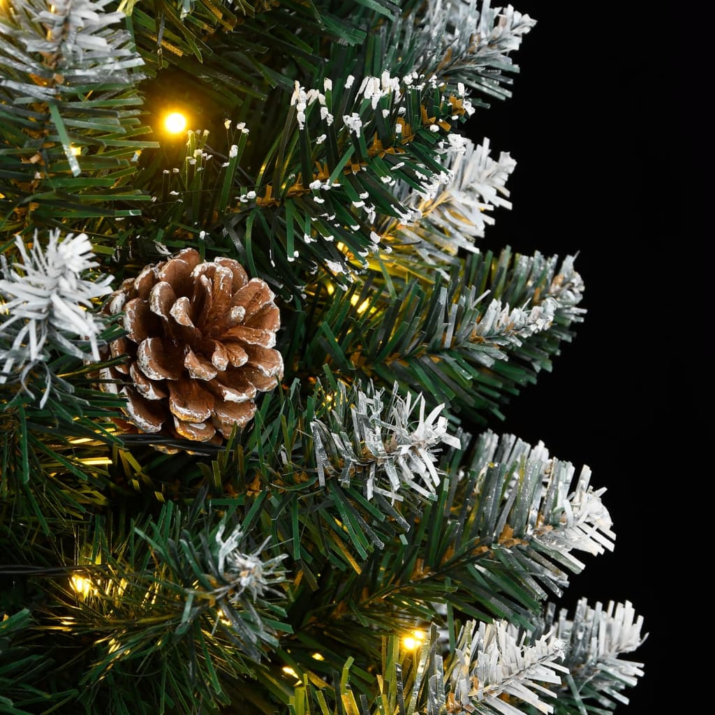 Albero di Natale Artificiale Sottile con 300 LED 180 cm