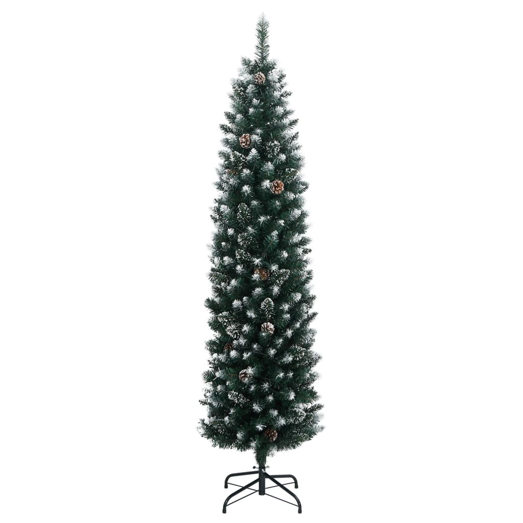 Albero di Natale Artificiale Sottile 300 LED 240 cm