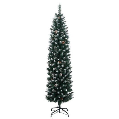 Albero di Natale Artificiale Sottile 300 LED 240 cm