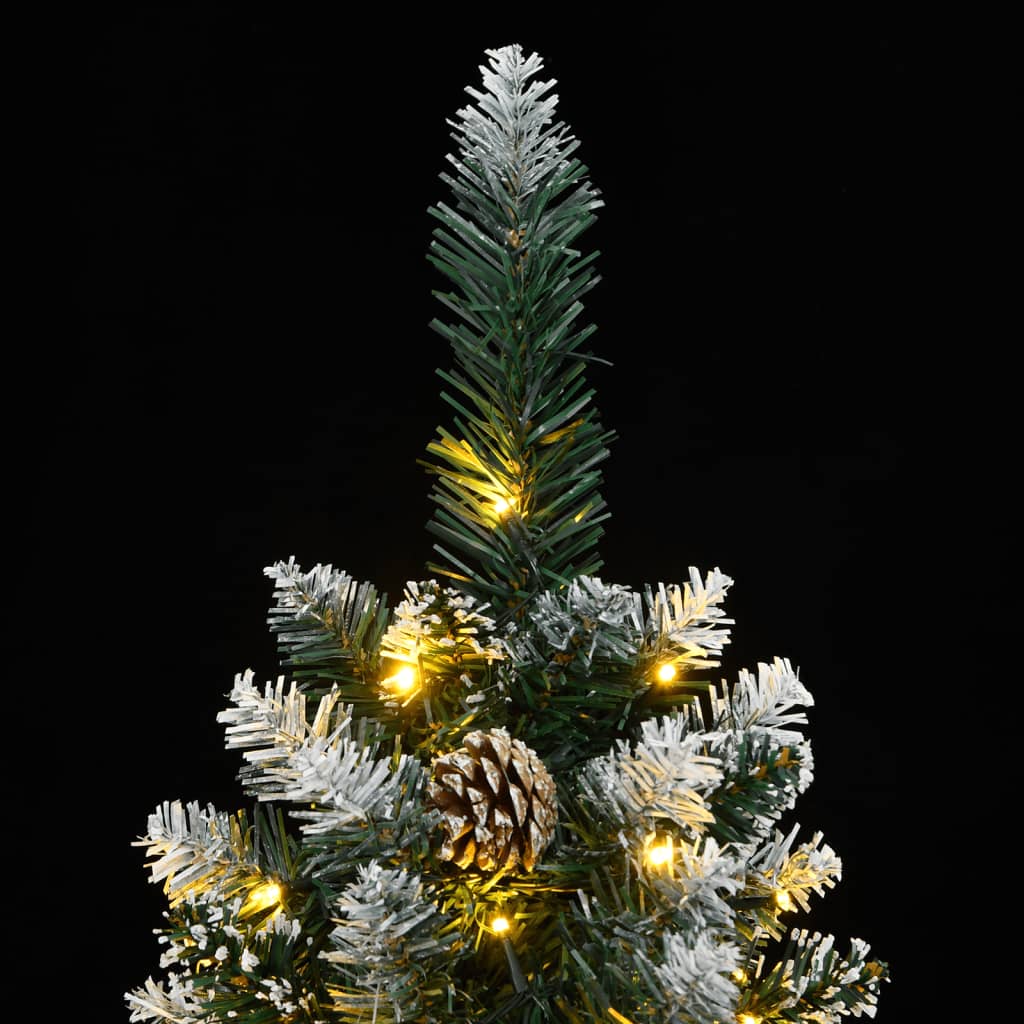 Albero di Natale Artificiale Sottile 300 LED 240 cm