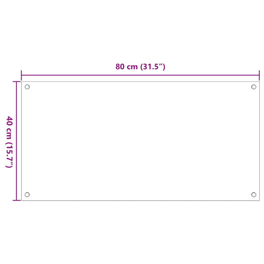 Paraschizzi per Cucina 2 pz Bianchi 80x40 cm in Vetro Temperato - homemem39