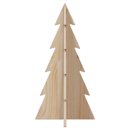 Albero di Natale Decorativo in Legno 59,5cm Legno Massello Pino - homemem39