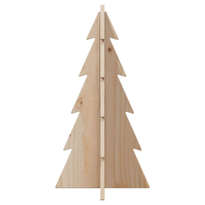 Albero di Natale Decorativo in Legno 59,5cm Legno Massello Pino - homemem39