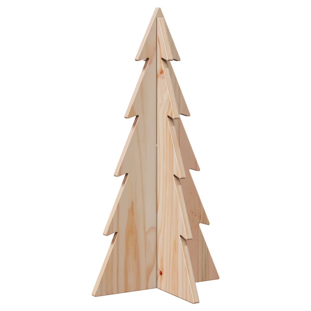 Albero di Natale Decorativo in Legno 59,5cm Legno Massello Pino - homemem39