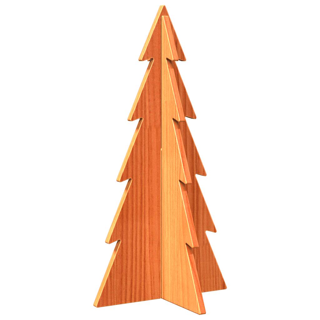 Albero di Natale Decorativo Cera 59,5 cm Legno Massello di Pino - homemem39