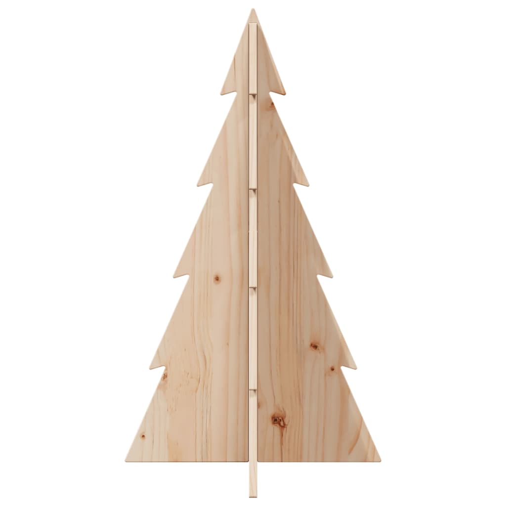 Albero di Natale Decorativo in Legno 80 cm Legno Massello Pino - homemem39