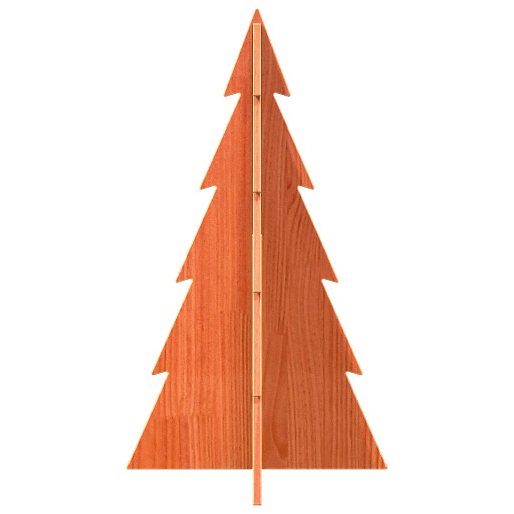 Albero di Natale Marrone Cera 80 cm in Legno Massello di Pino - homemem39