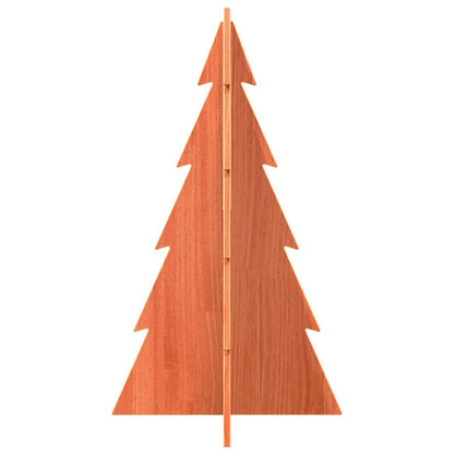 Albero di Natale Marrone Cera 80 cm in Legno Massello di Pino