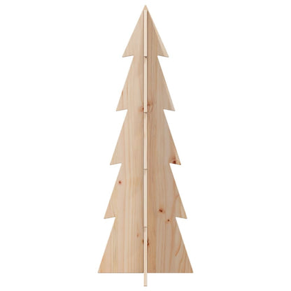 Albero di Natale Decorativo in Legno 112 cm Legno Massello Pino - homemem39