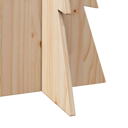 Albero di Natale Decorativo in Legno 112 cm Legno Massello Pino - homemem39