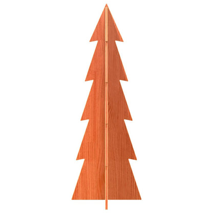 Albero di Natale Marrone Cera 112 cm in Legno Massello di Pino - homemem39