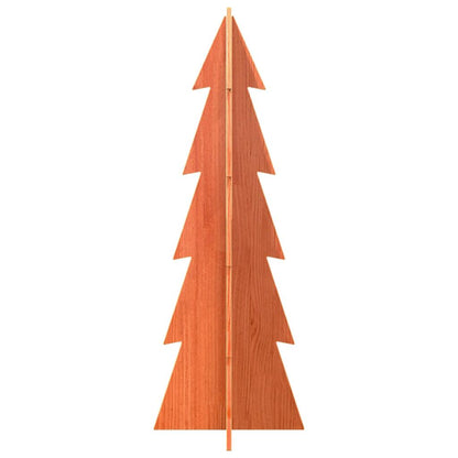 Albero di Natale Marrone Cera 112 cm in Legno Massello di Pino - homemem39