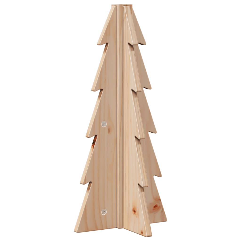 Albero di Natale Decorativo in Legno 49 cm Legno Massello Pino - homemem39