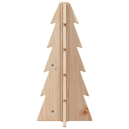 Albero di Natale Decorativo in Legno 49 cm Legno Massello Pino - homemem39