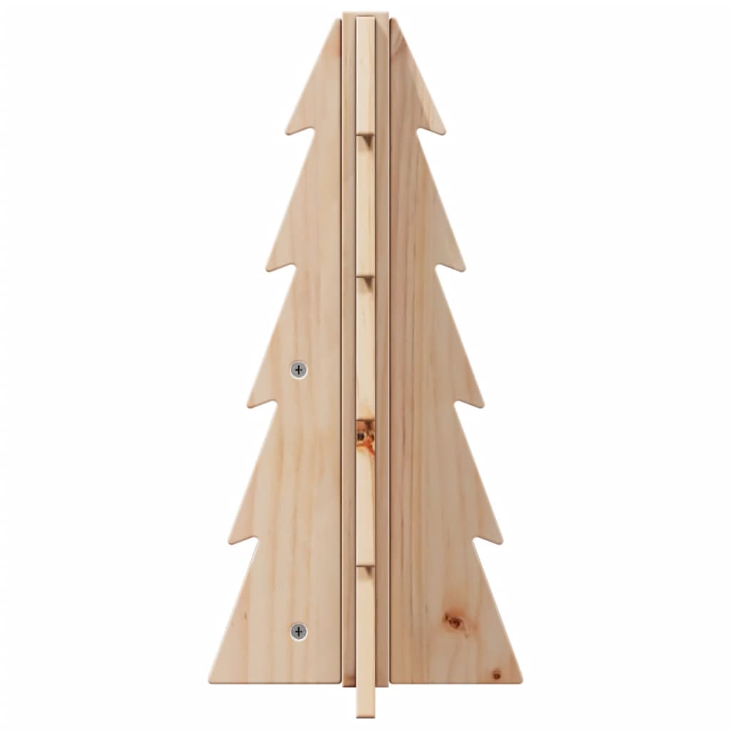 Albero di Natale Decorativo in Legno 49 cm Legno Massello Pino - homemem39