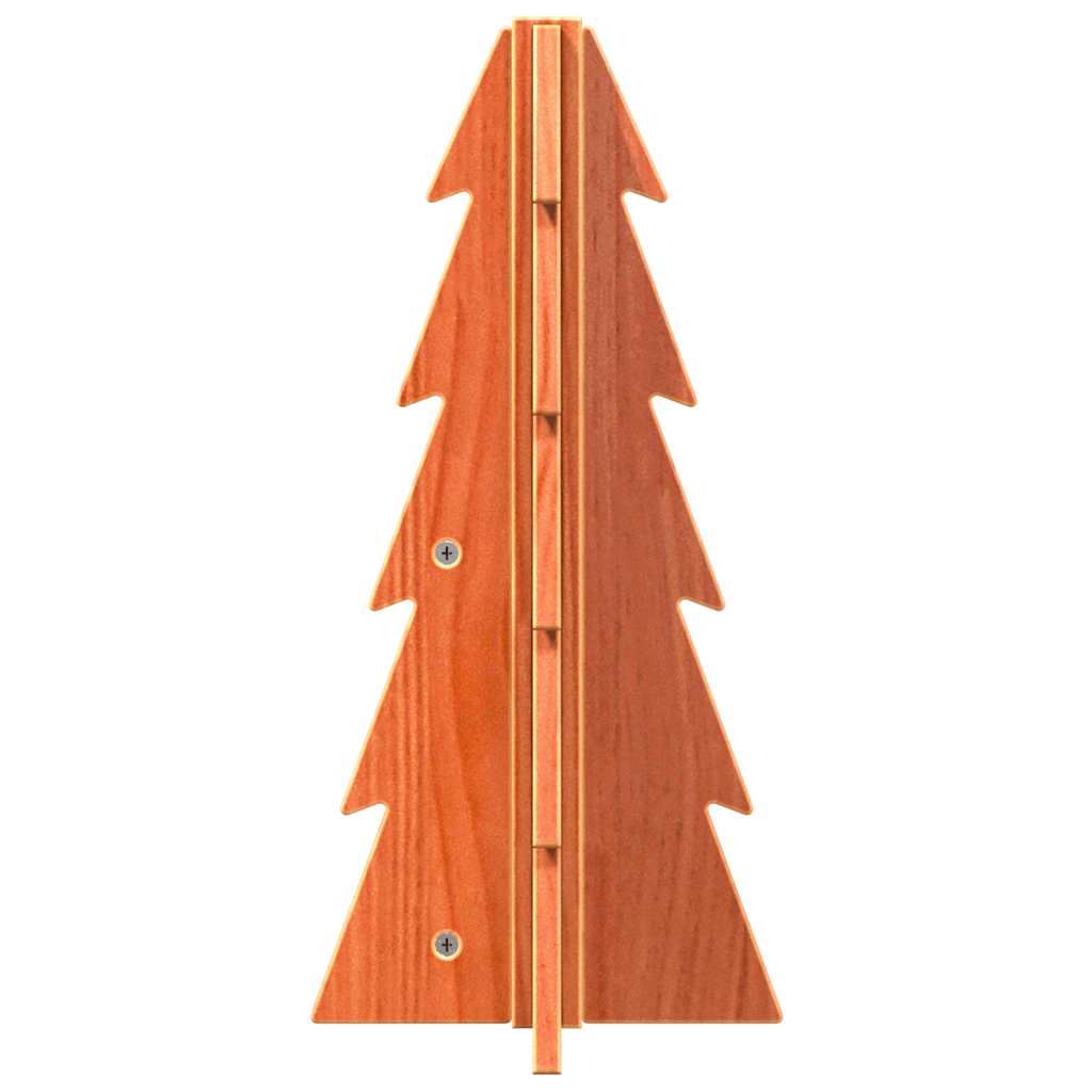 Albero di Natale Marrone Cera 49 cm in Legno Massello di Pino - homemem39