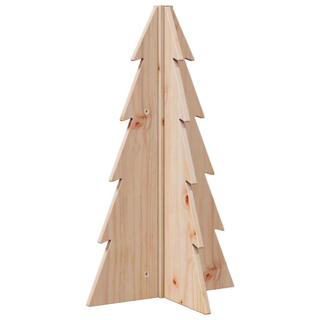 Albero di Natale Decorativo in Legno 69,5cm Legno Massello Pino - homemem39