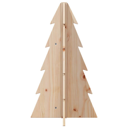 Albero di Natale Decorativo in Legno 69,5cm Legno Massello Pino - homemem39