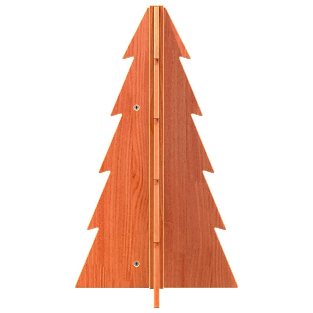 Albero di Natale Marrone Cera 69,5 cm in Legno Massello di Pino - homemem39