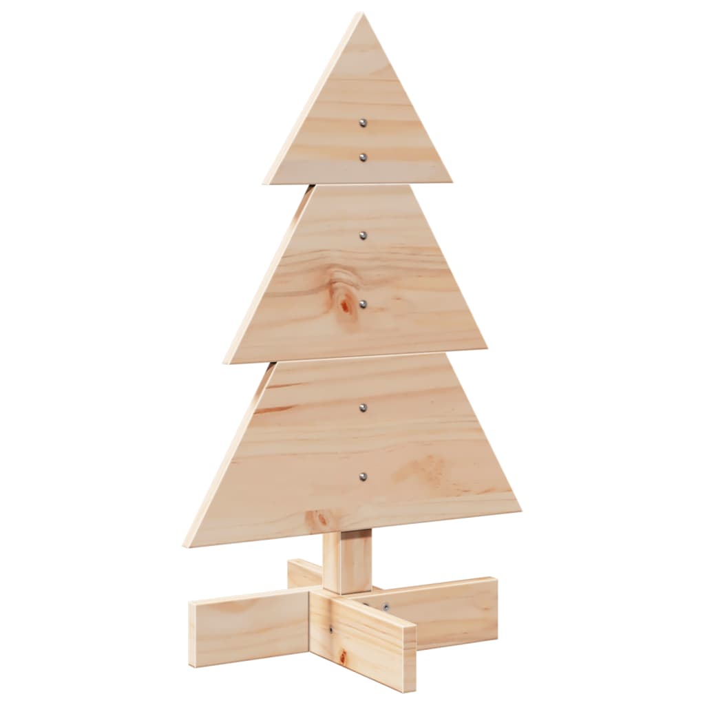 Albero di Natale Decorativo in Legno 60 cm Legno Massello Pino - homemem39