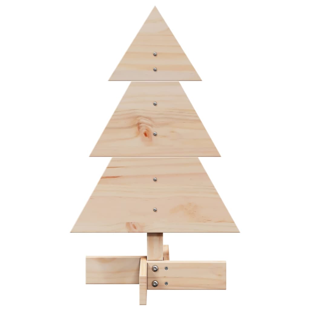 Albero di Natale Decorativo in Legno 60 cm Legno Massello Pino - homemem39