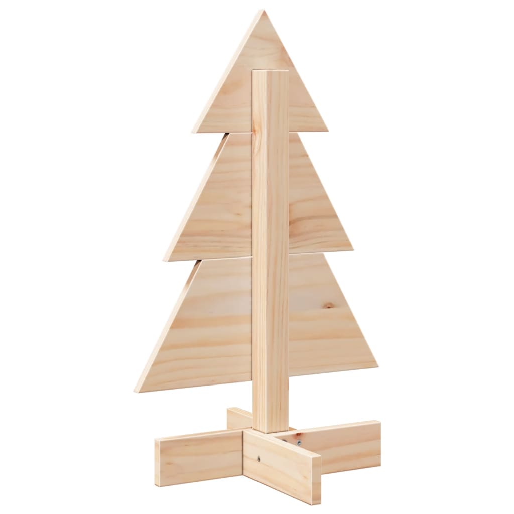 Albero di Natale Decorativo in Legno 60 cm Legno Massello Pino - homemem39