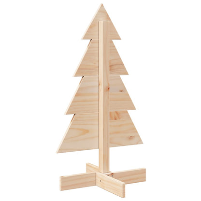 Albero di Natale Decorativo in Legno 80 cm Legno Massello Pino - homemem39