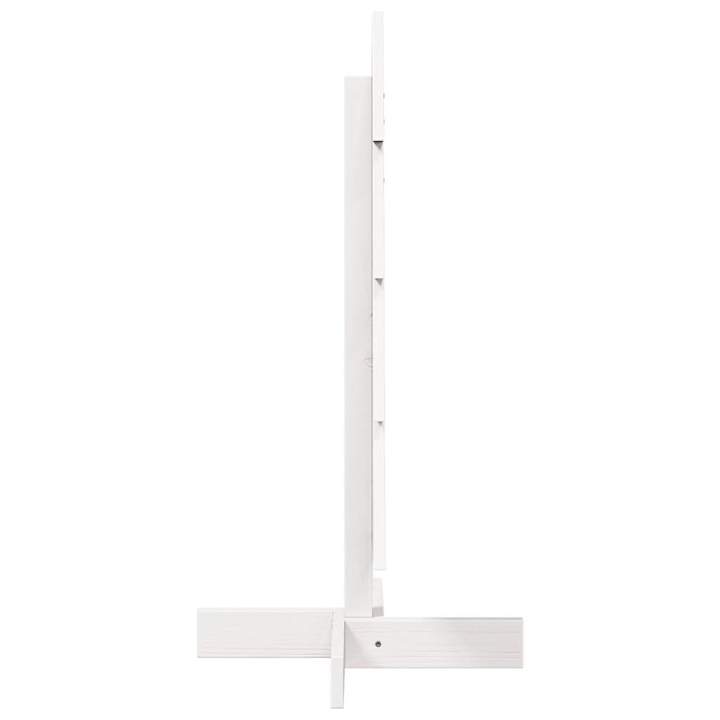 Albero di Natale Decorativo Bianco 80 cm Legno Massello di Pino - homemem39