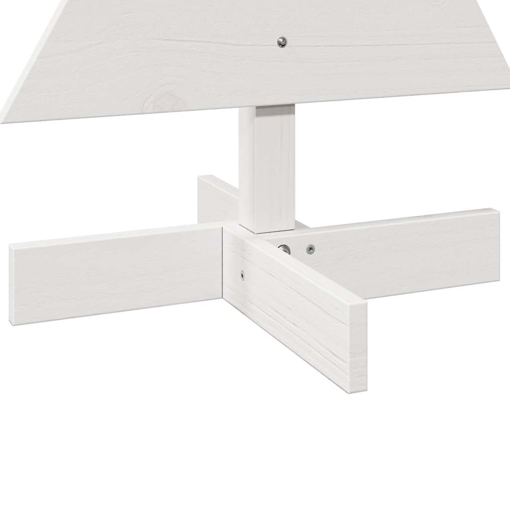 Albero di Natale Decorativo Bianco 80 cm Legno Massello di Pino - homemem39