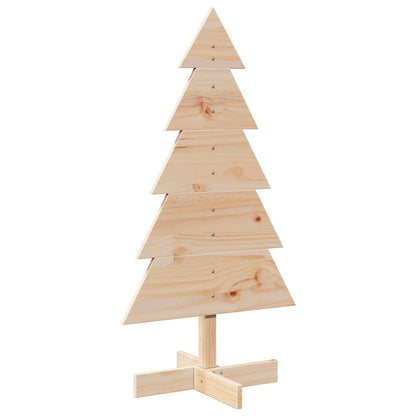 Albero di Natale Decorativo in Legno 100 cm Legno Massello Pino - homemem39