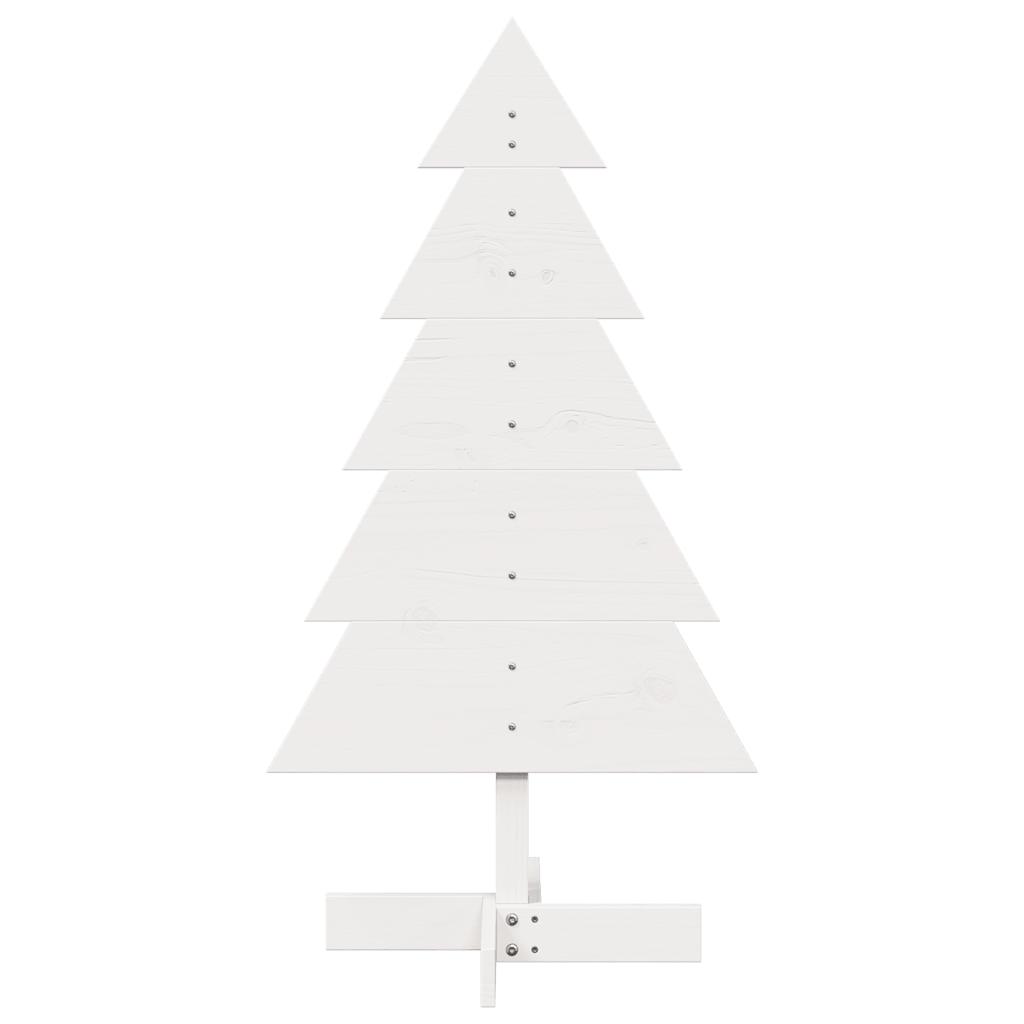 Albero di Natale Decorativo Bianco 100 cm in Legno di Pino