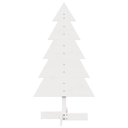 Albero di Natale Decorativo Bianco 100 cm in Legno di Pino