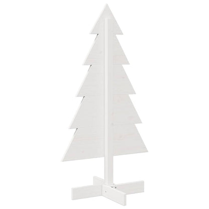 Albero di Natale Decorativo Bianco 100 cm in Legno di Pino - homemem39