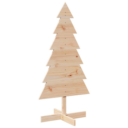 Albero di Natale Decorativo in Legno 120 cm Legno Massello Pino - homemem39