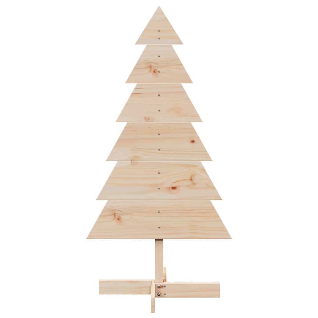 Albero di Natale Decorativo in Legno 120 cm Legno Massello Pino - homemem39