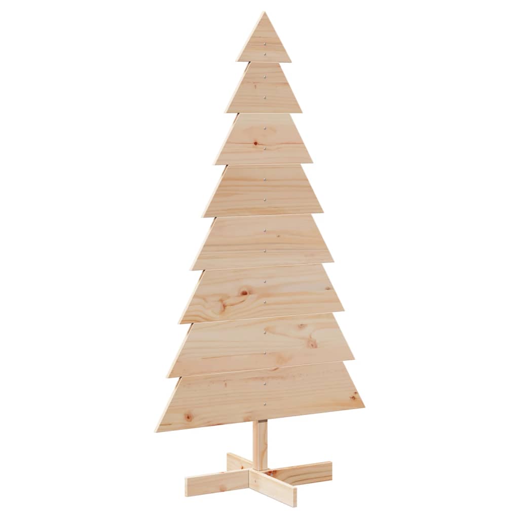 Albero di Natale Decorativo in Legno 150 cm Legno Massello Pino - homemem39