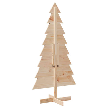 Albero di Natale Decorativo in Legno 150 cm Legno Massello Pino