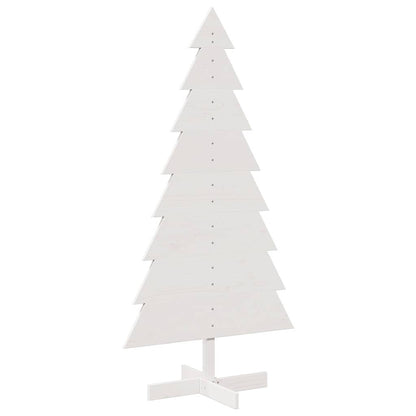 Albero di Natale Decorativo Bianco 150 cm in Legno di Pino