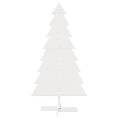 Albero di Natale Decorativo Bianco 150 cm in Legno di Pino