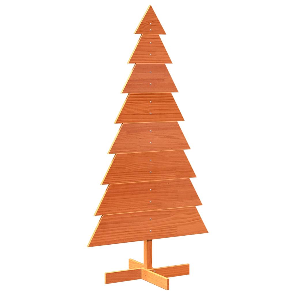 Albero di Natale Marrone Cera 150 cm in Legno Massello di Pino - homemem39