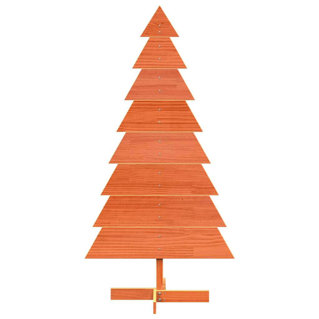 Albero di Natale Marrone Cera 150 cm in Legno Massello di Pino - homemem39