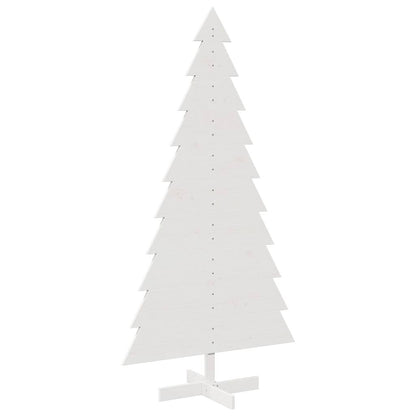 Albero di Natale Decorativo Bianco 180cm Legno Massello di Pino - homemem39