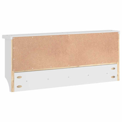 Appendiabiti da Parete SANDNES Bianco 87x12x35 cm Legno di Pino