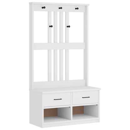 Albero da Ingresso SANDENS Bianco 87x40x159,5 cm Legno di Pino - homemem39