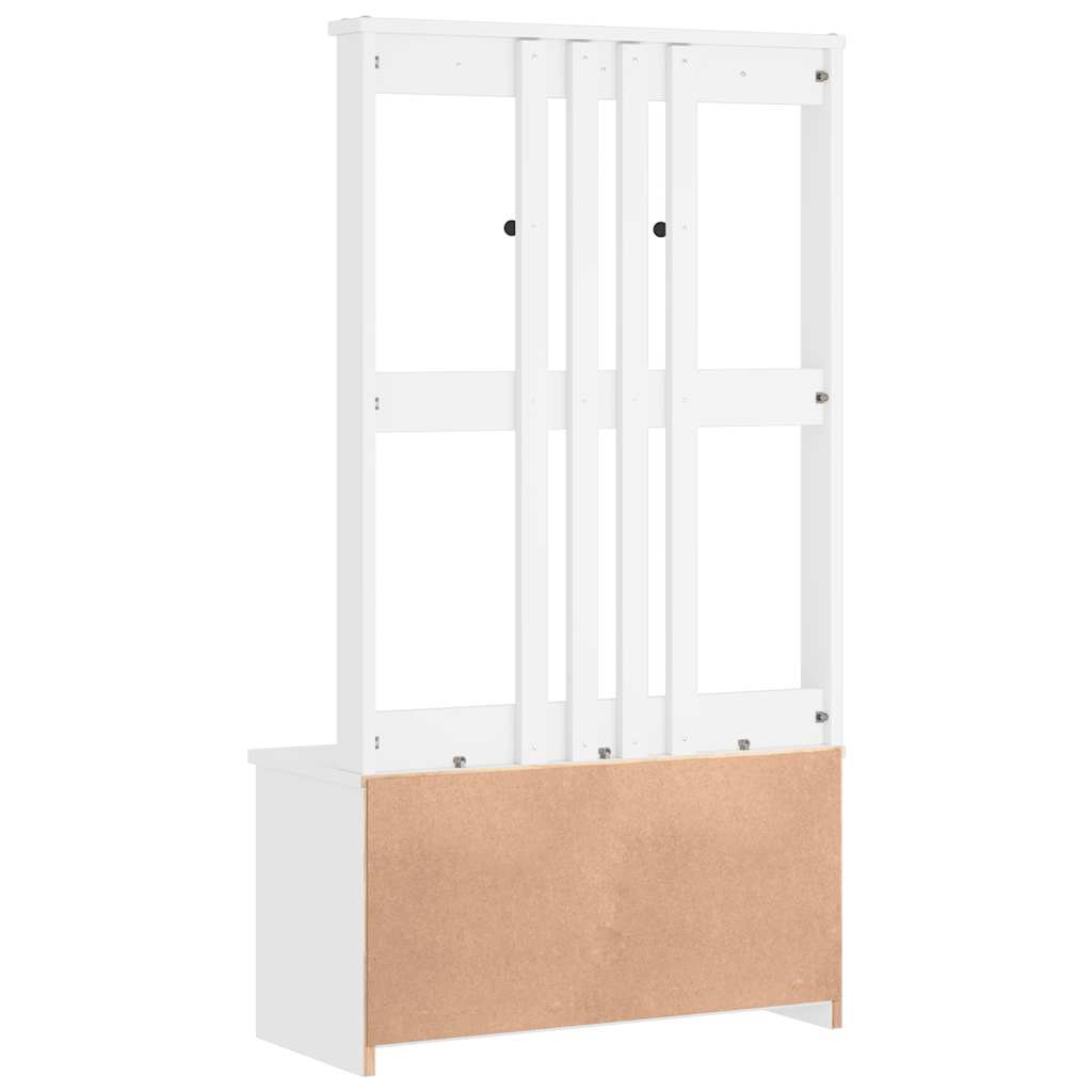 Albero da Ingresso SANDENS Bianco 87x40x159,5 cm Legno di Pino - homemem39