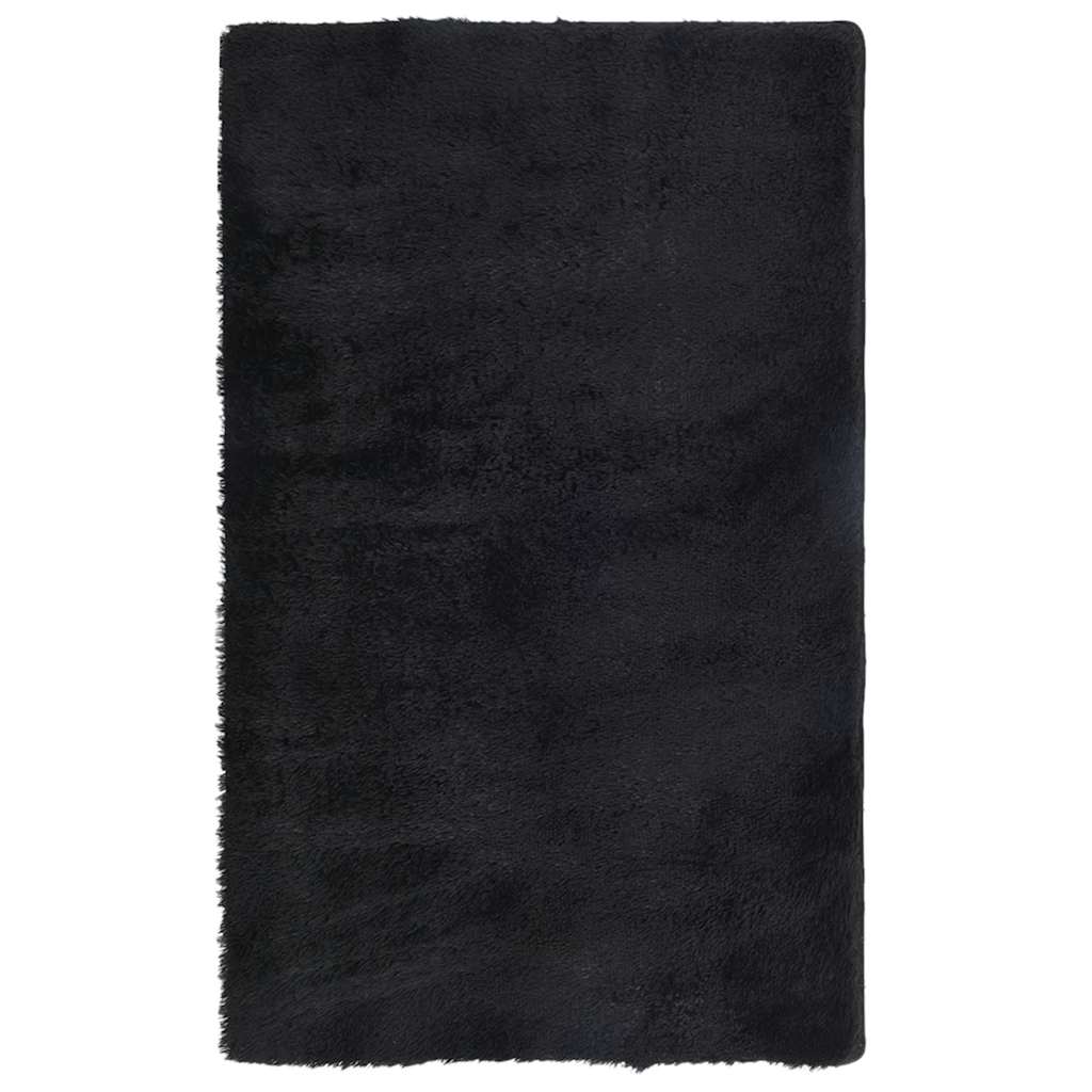 Tappeto Shaggy a Pelo Lungo NAVARRA Nero 80x150 cm poliestere