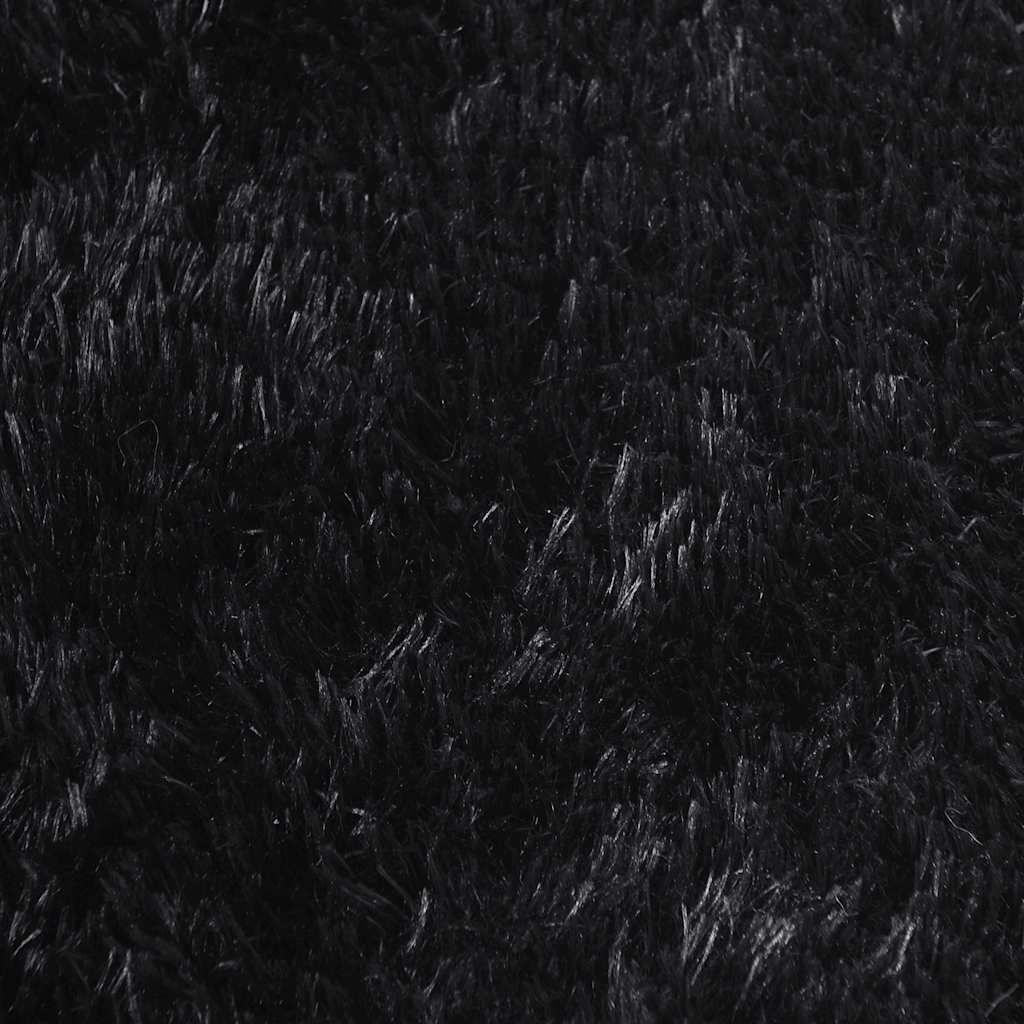 Tappeto Shaggy a Pelo Lungo NAVARRA Nero 80x150 cm poliestere