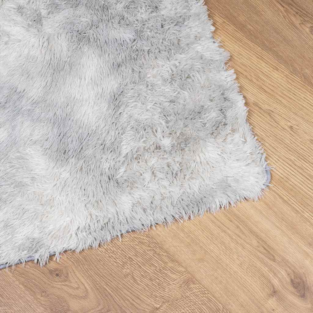 Tappeto Shaggy a Pelo Lungo NAVARRA Grigio Chiaro 80x150 cm - homemem39